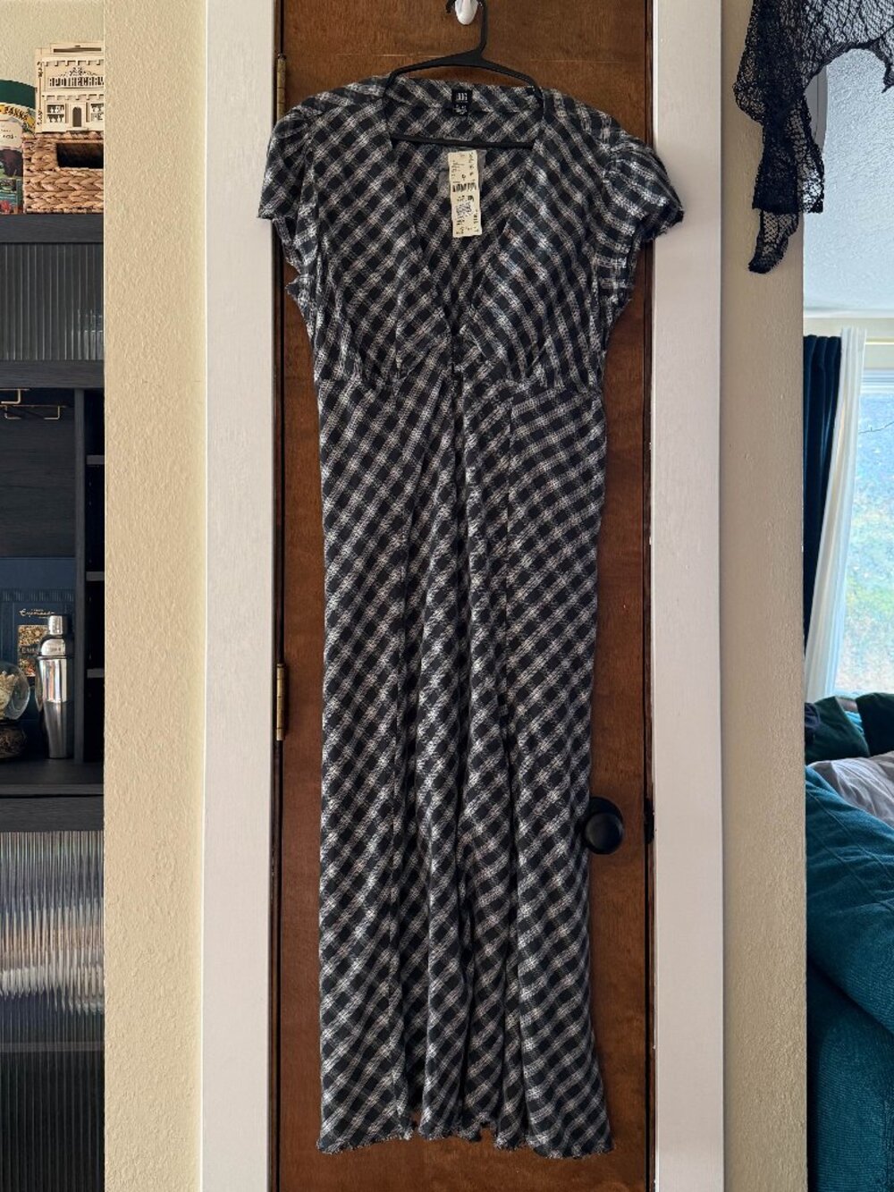 BDG Jolene Gingham Midi Dress
